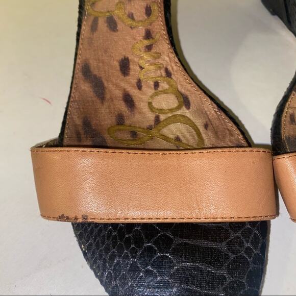SAM EDELMAN ankle strap wedges 7.5 - Picture 3 of 7